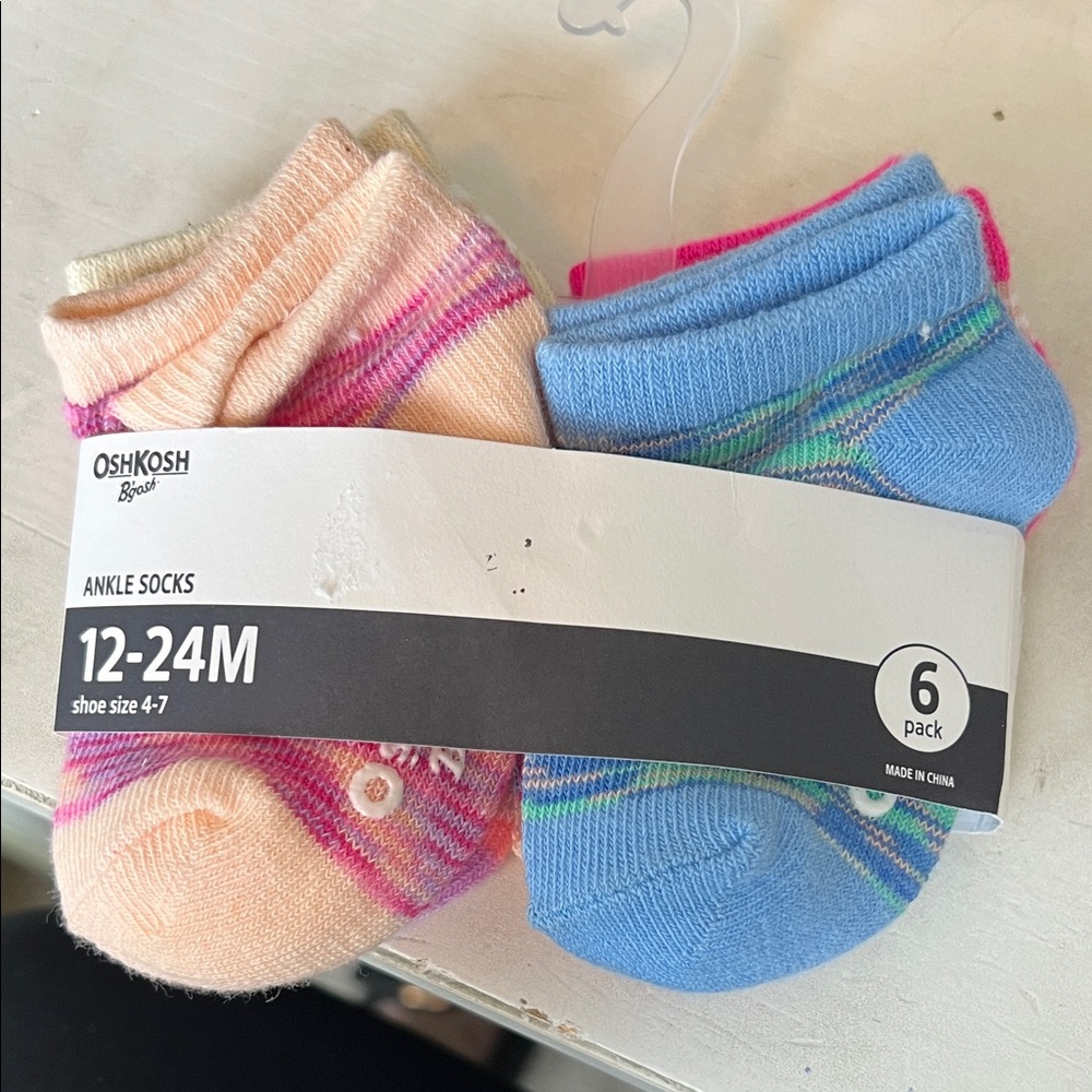 OshKosh B'gosh Pastel Ankle Socks 6-Pack